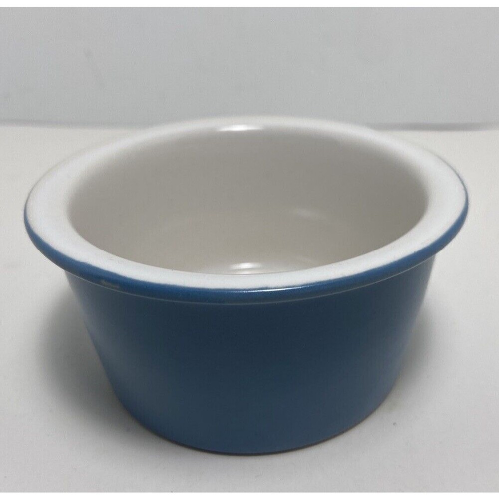 Laura Ashley Stoneware London Blue Glazed Desert or Condiment Cup One piece